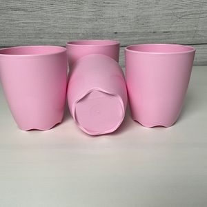New Tupperware, pale pink cups